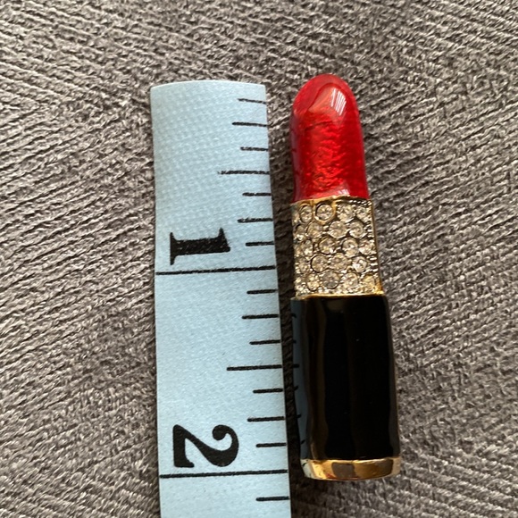 Enamel Lipstick Brooch Pin - Picture 7 of 10